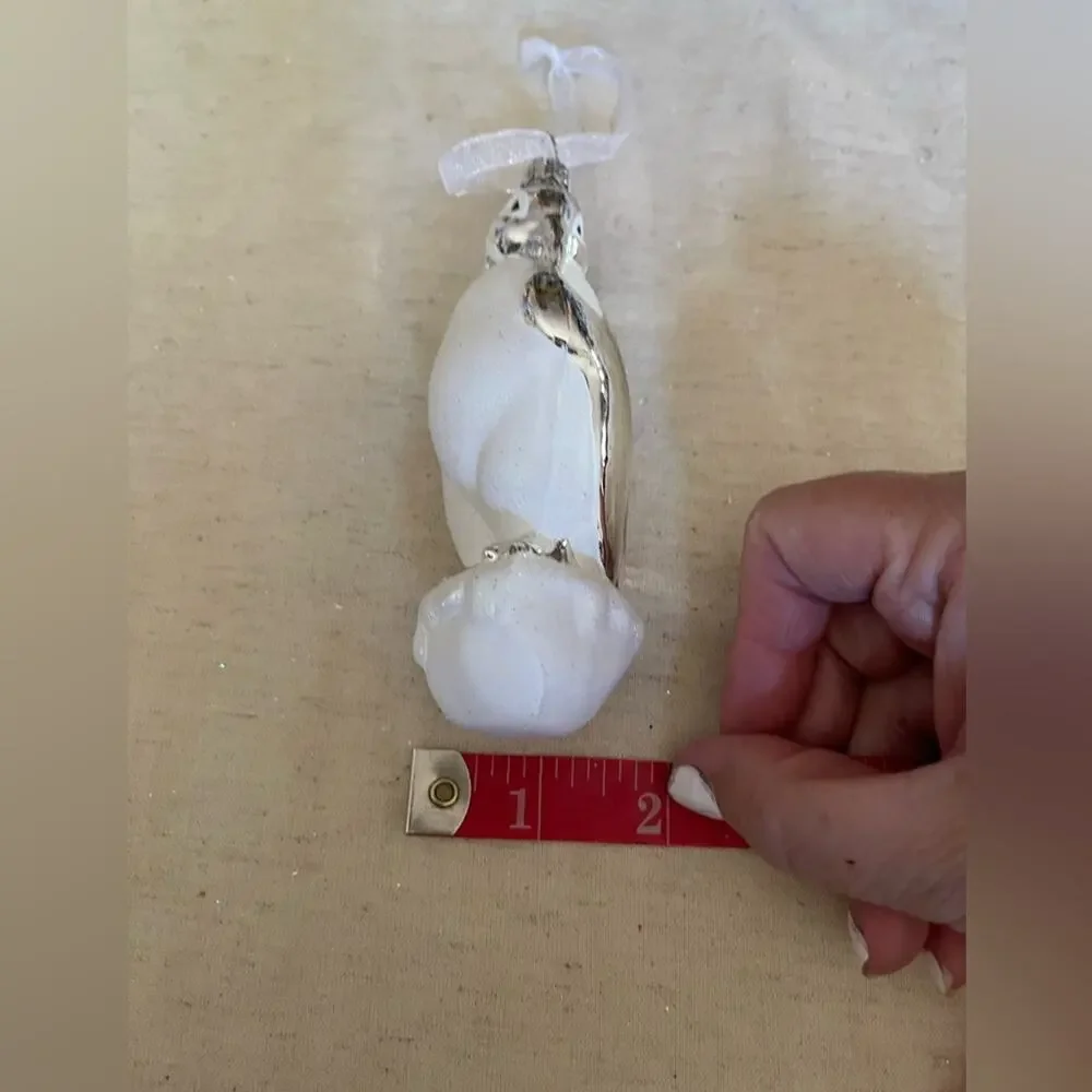Penguin blown glass Christmas Ornament